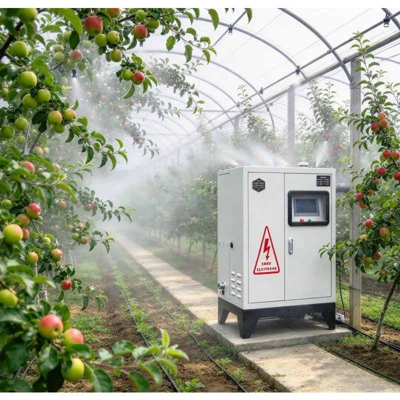 Greenhouse Fogging System Stainless Steel High Pressure Mist Humidifier Auto Protection Durable Design for Farm Use
