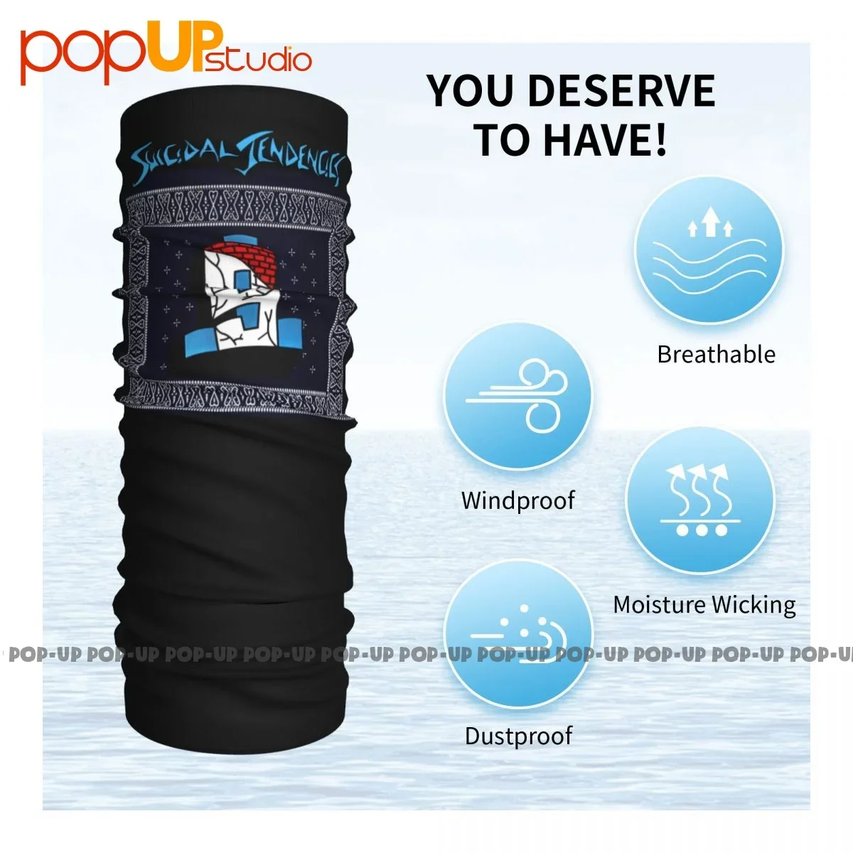 الميول الانتحارية الفرقة المتشددين الشرير Hxc سكيت الشرير Dogtown الرقبة الجراب باندانا وشاح قناع الوجه #4