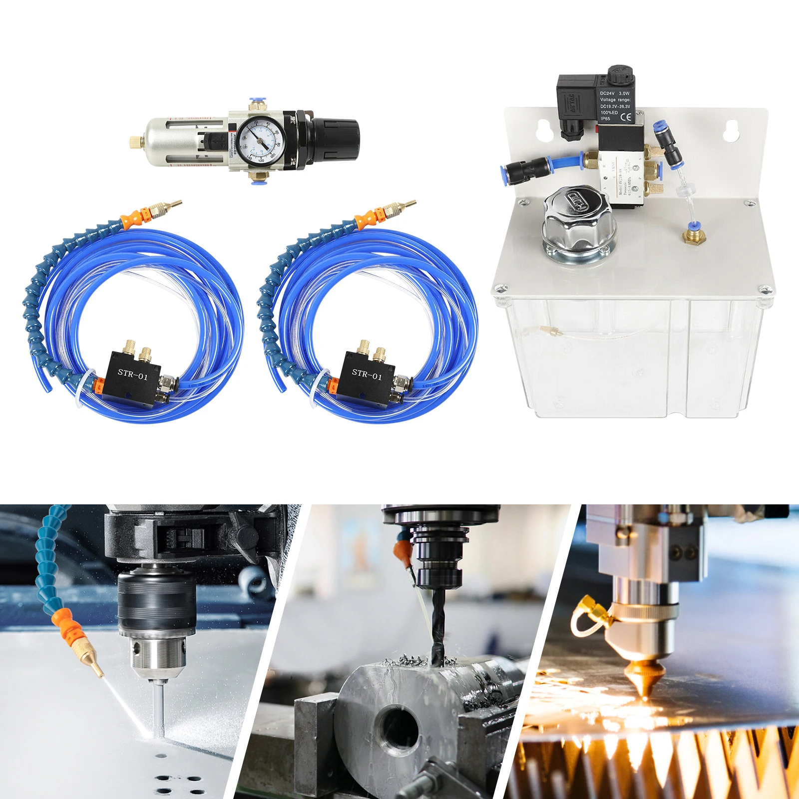 

Self-priming Micro-mist Machine YS-BPV-3000 Cutting Cooling Spray Pump Mist Coolant Lubrication Spray System with Solenoid Valve