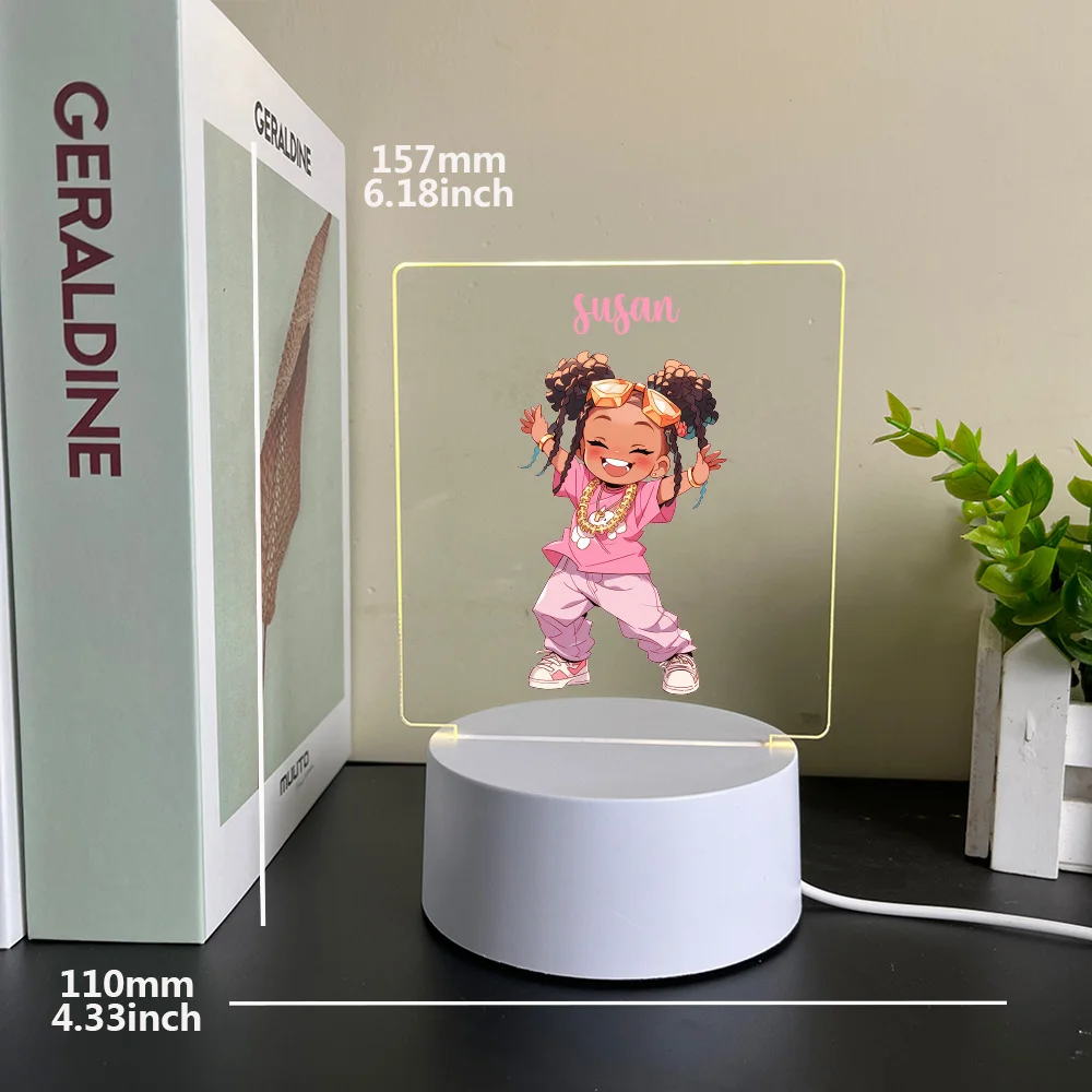 Personalized Custom Girl NEW  Cute  3D Led Room Decor For Boys Birthday Indoor Lighting Gifts