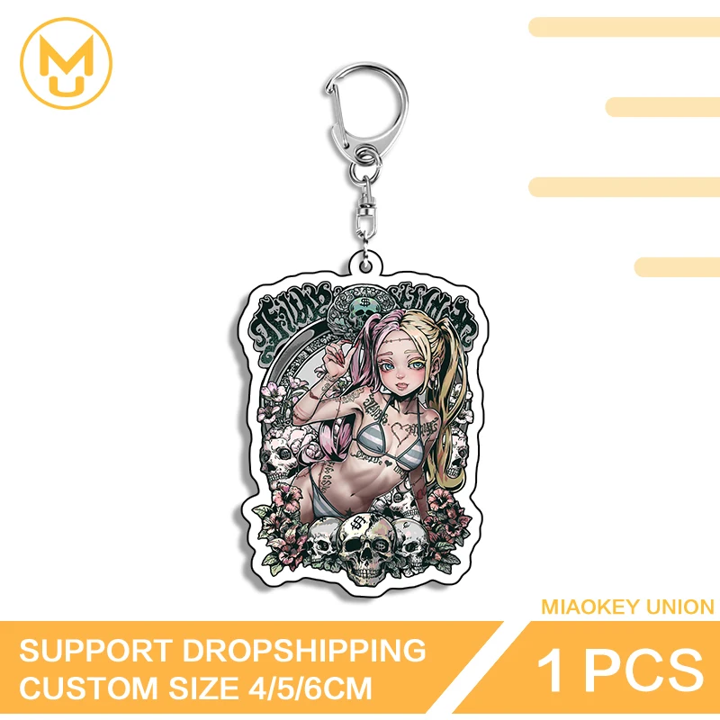 Innovative Anime Girl Chic Unique High Quality Advance Guard Double Sided Keyring Customizable Cosplay Costumes DIY Props