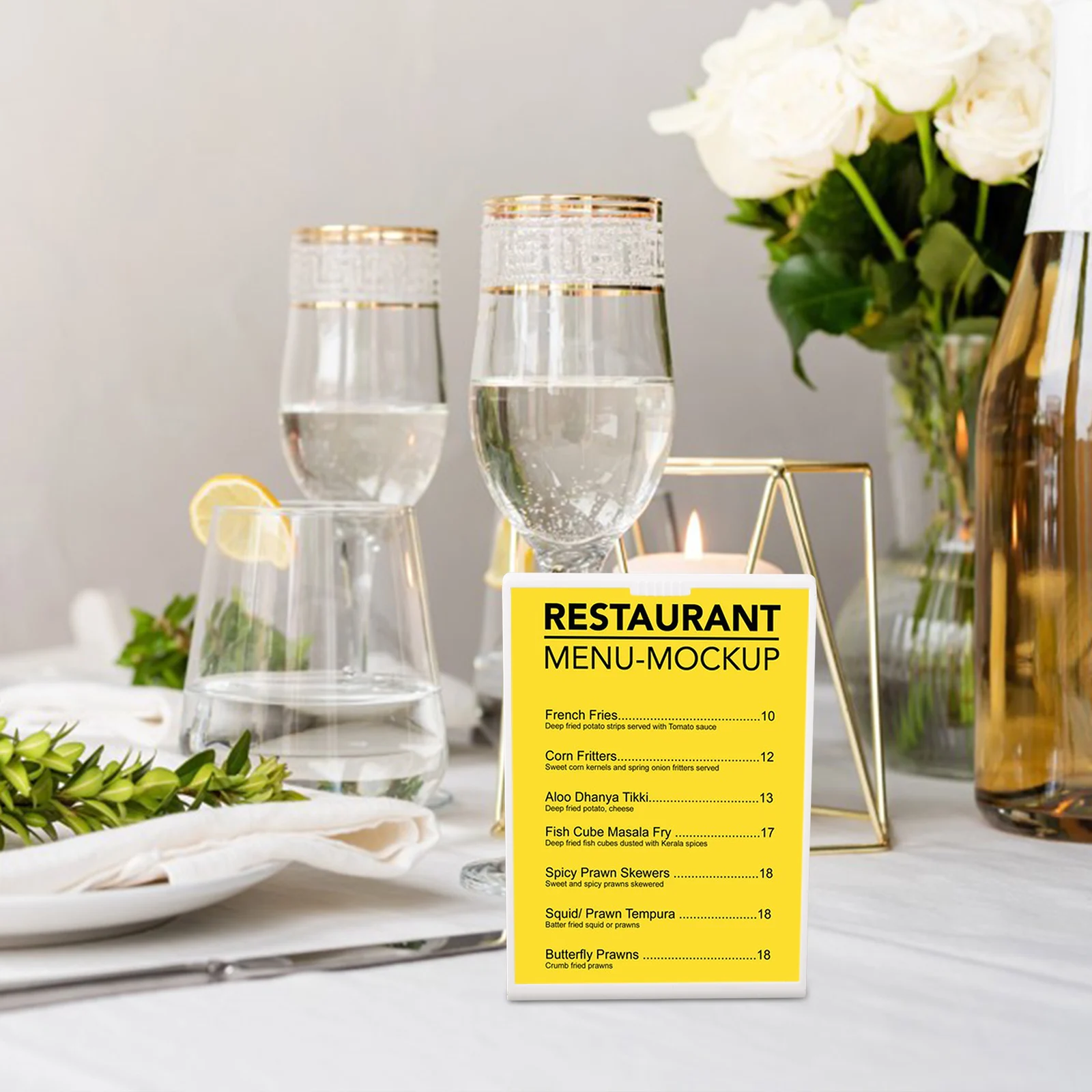 

Menu Display White ABS L shaped Tabletop Holder Rack for Price Tags A5 Slanted Rack For Price Tags A4 Restaurant Bar Menu St