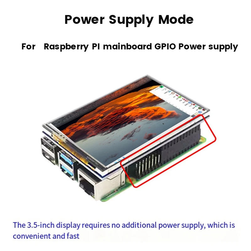 3.5 인치 RPI 디스플레이 터치 스크린, 라즈베리 파이 5 5B 20 프레임 TFT LCD 모듈 화면 디스플레이, 터치펜 포함, 480x320