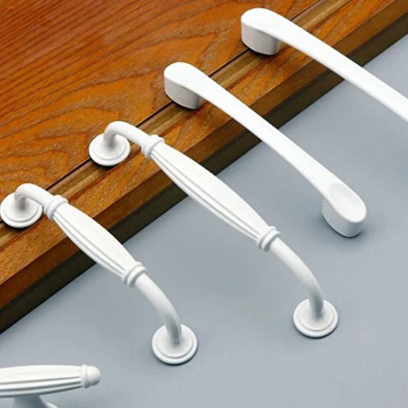 1PC European Modern White Aluminum Furniture Handle Stripe Kitchen Wardrobe Shoebox Door Pulls Home Improvement