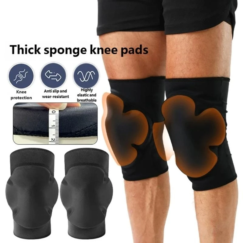 U2JD 1pair Highly Performances Knee Pad PU Sponge Kneepad for Ultimately Comfort