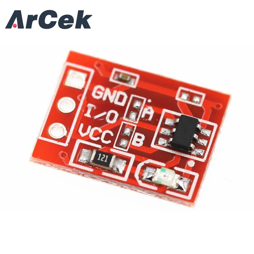 10PCS/LOT NEW TTP223 Touch Button Module Capacitor Type Single Channel Self Locking Touch Switch Sensor