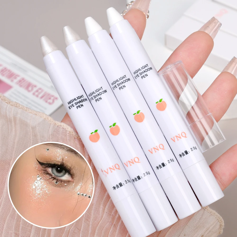 Waterproof Glitter Eye Shadow Highlighter Long Lasting Shimmer Matte White Lying Silkworm Highlighter Stick Facial Korean Makeup