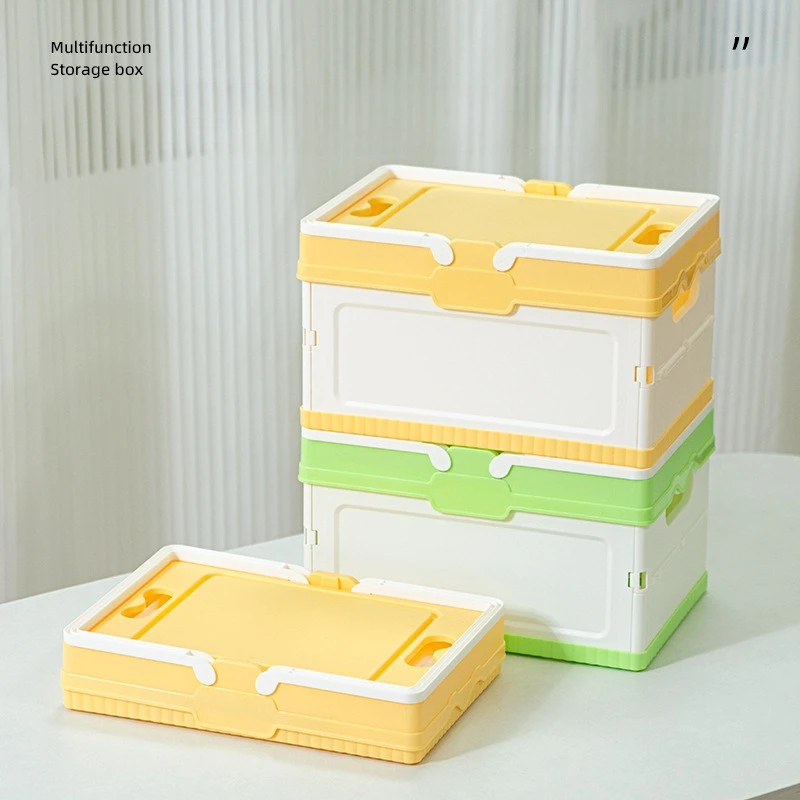 

Складной ящик для хранения кемпинга с деревянной крышкой для уличного пикника, органайзер для багажника автомобиля, небольшой дом