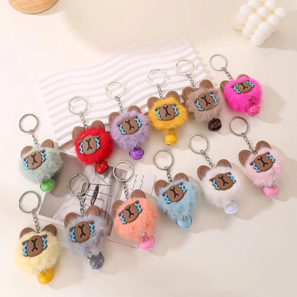 

Cute Plush Cry Capybara Keychains For Car Keychain Cartoon Capybara Bell Pendant Keyring Charm Couple Kids Gift