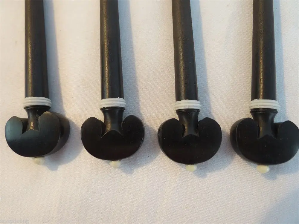 

50pcs High Grade ebony 4/4 violin peg with white collar