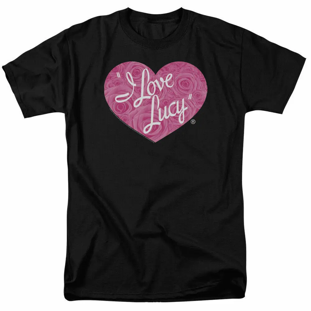 

I Love Lucy Floral Logo T Shirt Licensed Funny TV Show Tee Black