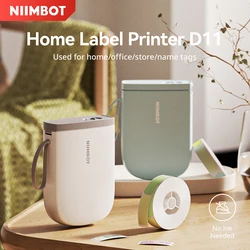 Niimbot Upgraded D11 Mini Thermal Printer 300 DPI Wireless Self-Adhesive Label Maker Inkless Pocket Barcode Name Tag  Labeller