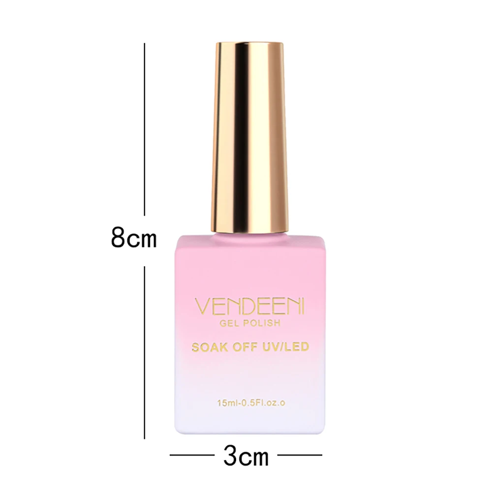 Vendeeni 9 Color Glitter Chips Diamond Gel Nail Polish Sparkling Nail Art Gel Varnish With Reflective Effect UV Nail Gel Lacquer