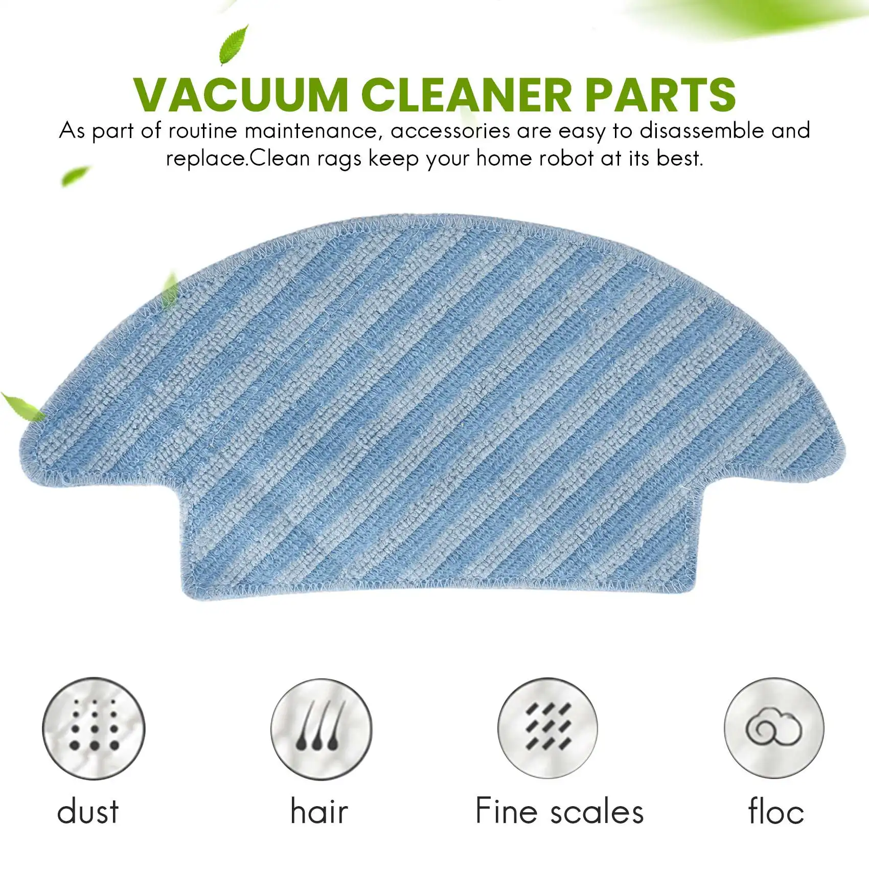 Аксессуары для швабры BAAN-2 шт. для робота-пылесоса Lefant M210, моющаяся и многоразовая швабра с сильной фиксацией воды