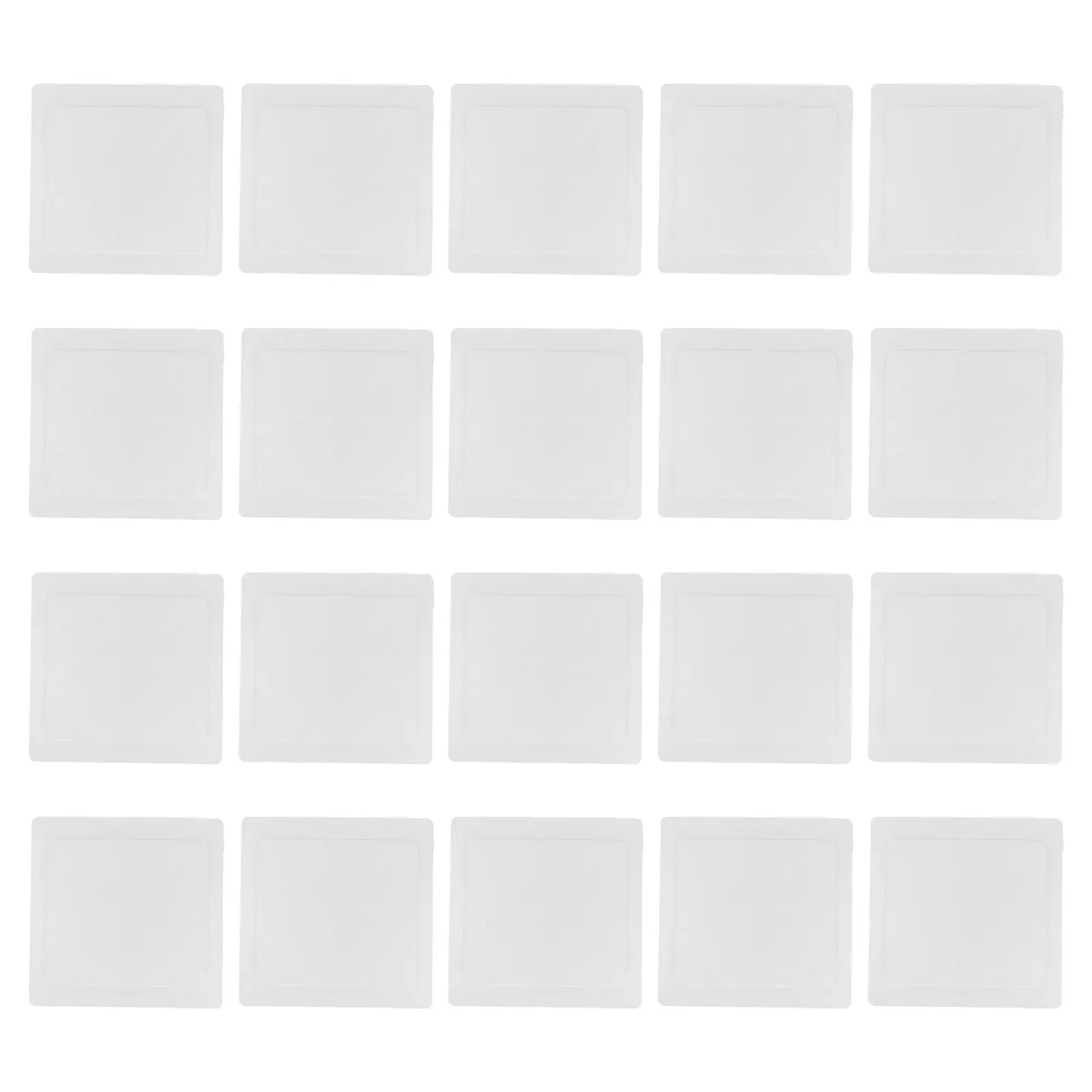 20Pcs Switch Box Covers Screwless Wall Switch Protective Cover White Plastic Flat Electrical Outlet Panel 78Mm Square Dust