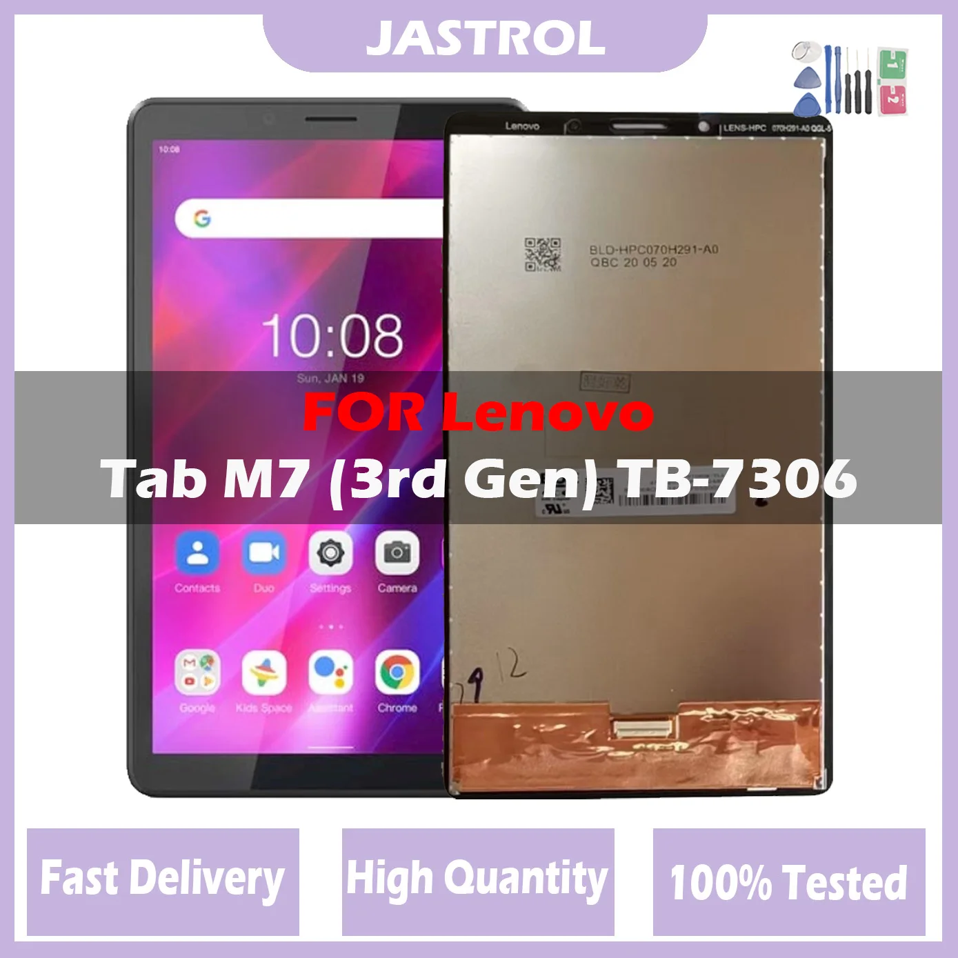 100% Tested LCD Display For Lenovo Tab M7 3rd Gen TB-7306 TB-7306F TB-7306X LCD Display Touch Screen Digitizer Assembly 7306 LCD