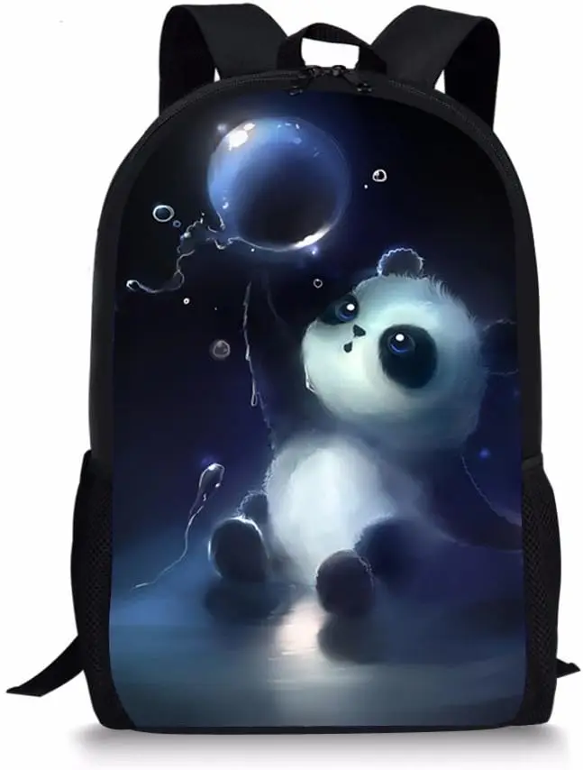 Tie Dye Panda Backpack Cute Animal School Bag Print Bookbag for Women Men Simple Modern Lightweight for Travel Hiking Sport