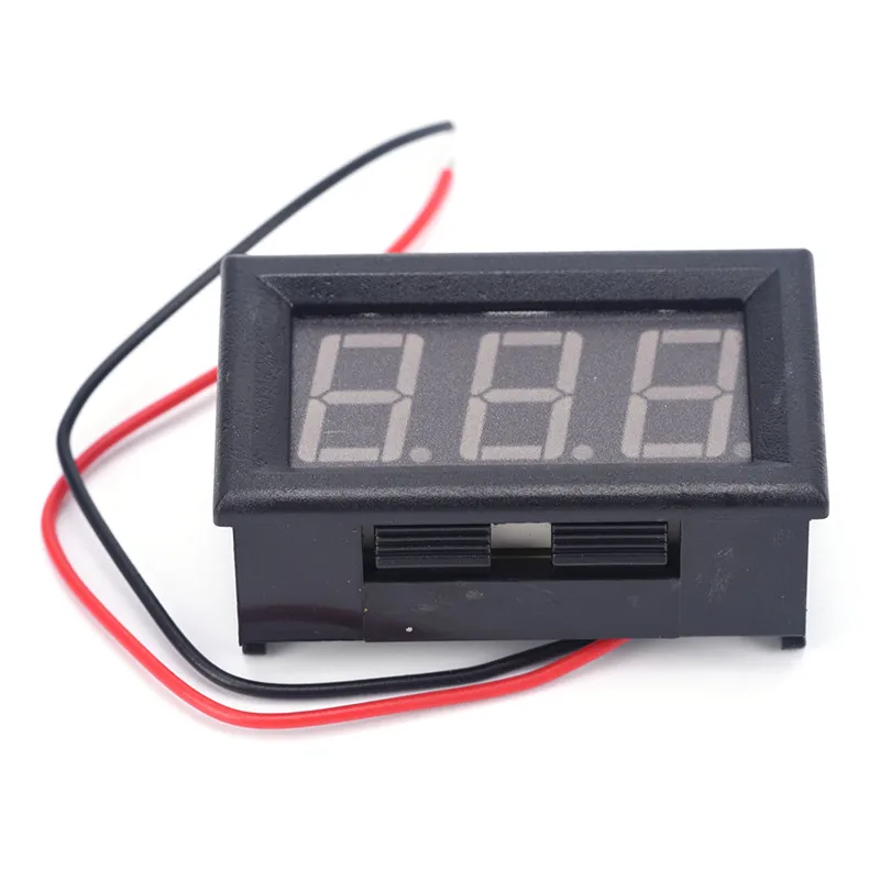 1pc DIY Mini Voltmeter Tester Digital Voltage Test Battery DC 0-30V 0-100V 3 Wires Red Green Blue For Auto Car LED Display Gauge