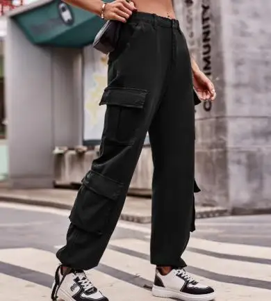 Women's Pants 2025 Fashion Latest Hot Selling Spring and Autumn New Loose Drawstring Design Denim Work Pants for Casual Sports