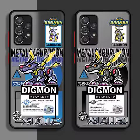 Back Phone Cover Case for Samsung Galaxy A73 A21s A22 A25 A26 A52 A56 A54 A35 A36 A53 A34 A24 Digimon Adventure Cute