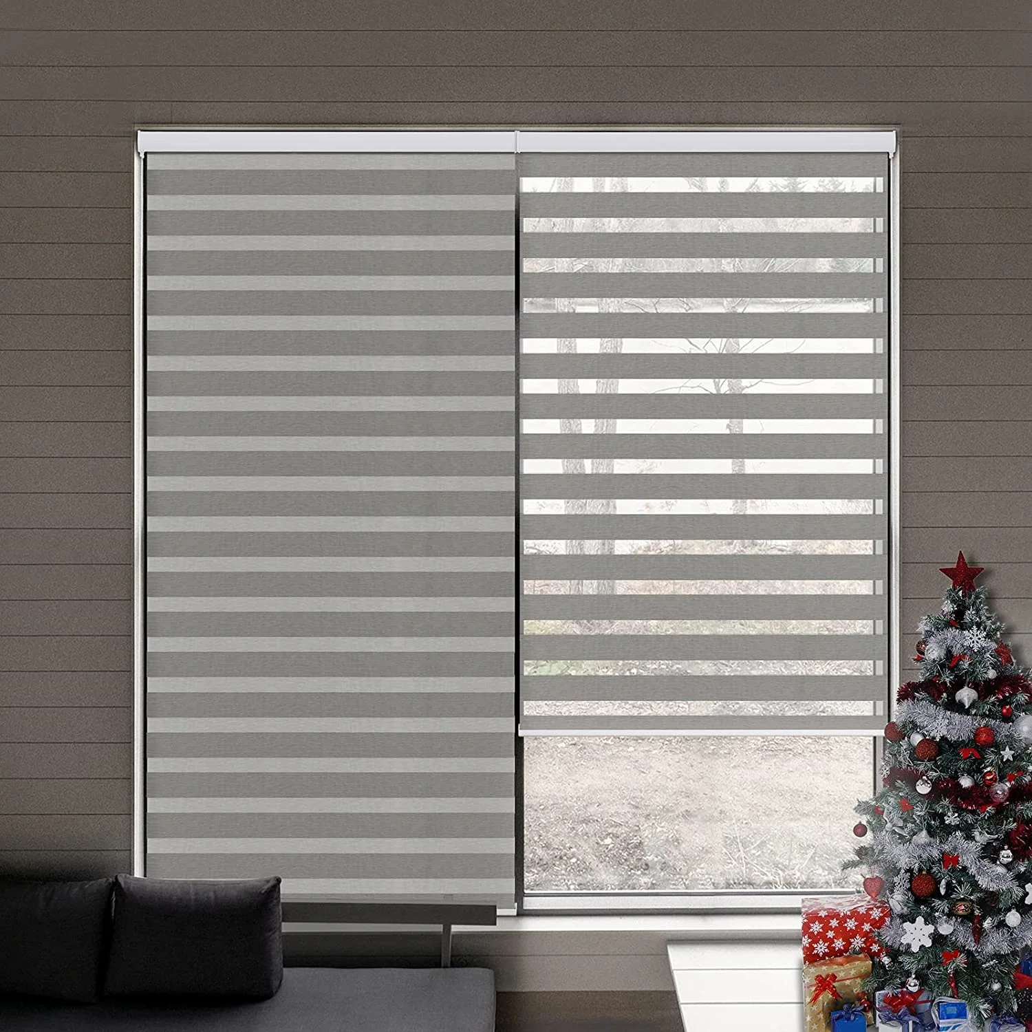 Hot Sale Motorized Electric Custom Fabric Roller Zebra 100% Blackout Day Night Window Blinds Shades