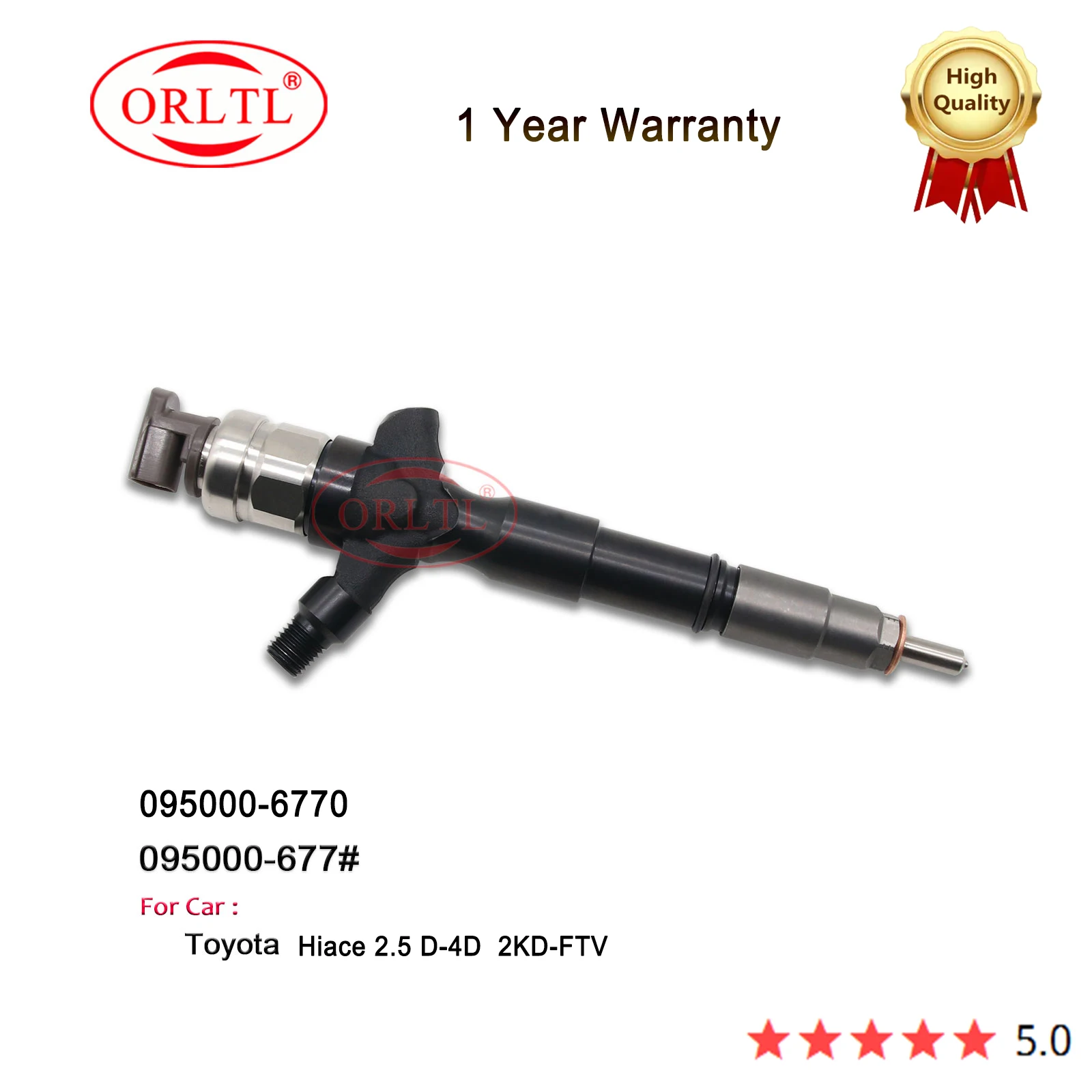 

095000-6770 For Toyota Hiace 2.5 D-4D 2KD-FTV 0950006770 095000 6770 Diesel Common Rail Fuel Injector 095000-677# 23670-39285