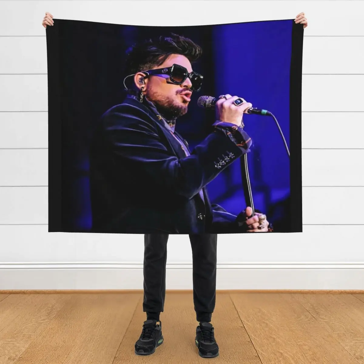 

adam lambert rebon Throw Blanket Multi-Purpose Cute Plaid Soft Big Blankets