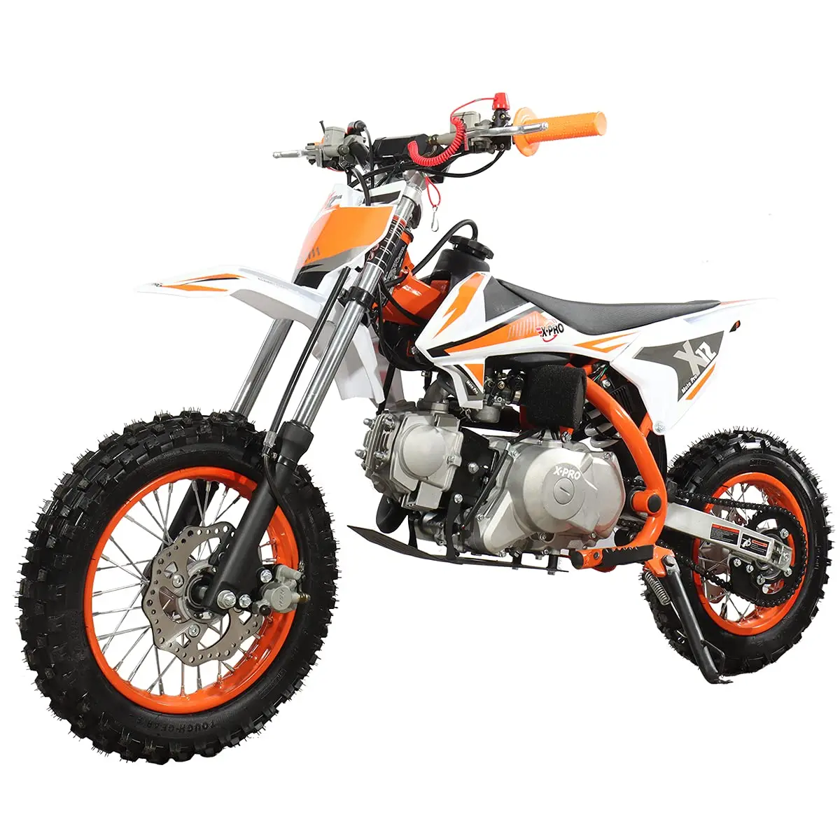 

Мотоцикл для бездорожья X12 110cc с автоматической трансмиссией, электростартером, бензиновый, питбайк для подростков, шины 12"/10"!, Кастомизированный