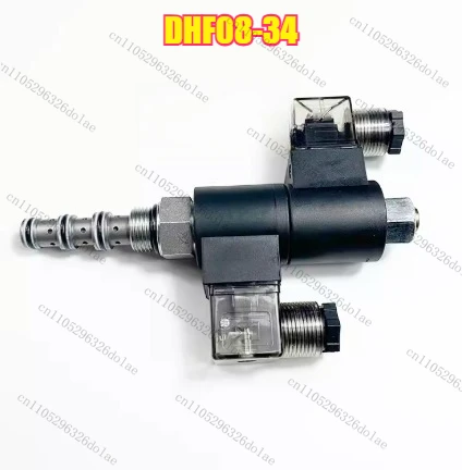 1pcs Threaded Cartridge Solenoid Directional Valve Three-Position Four-Way DHF08-34 Series