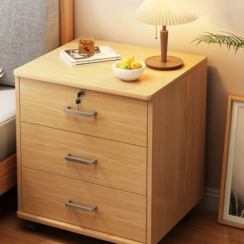 

Minimalist Small Storage Cabinet Rental Cupboard Cream Style Bedside Table Lockable Bedside Storage Cabinet