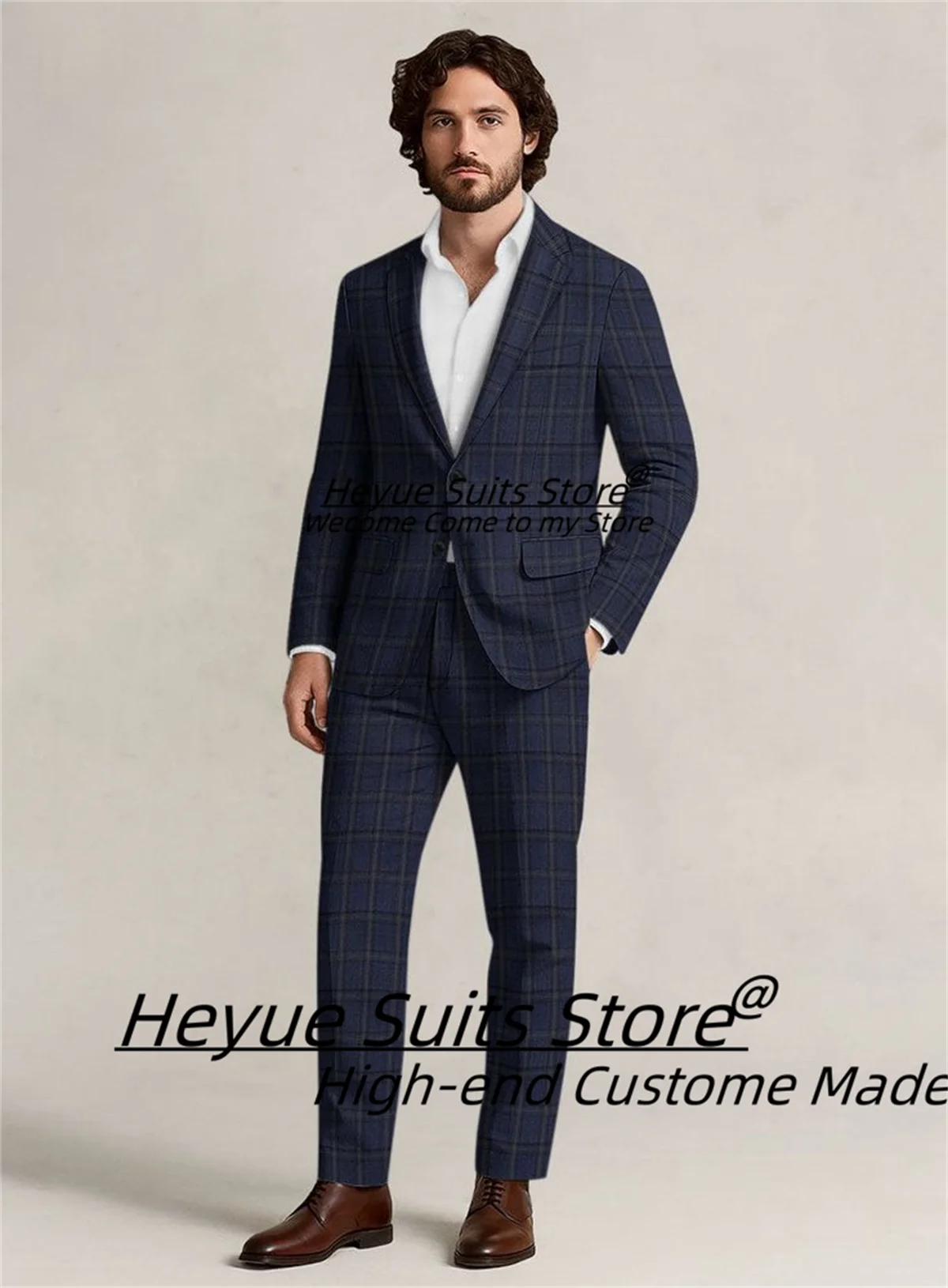 

Classic Men Suits Customized Slim Fit Notched Lapel Groom Wedding Tuxedos 2 Pieces Sets Male Party Blazers Formal Costume Homme