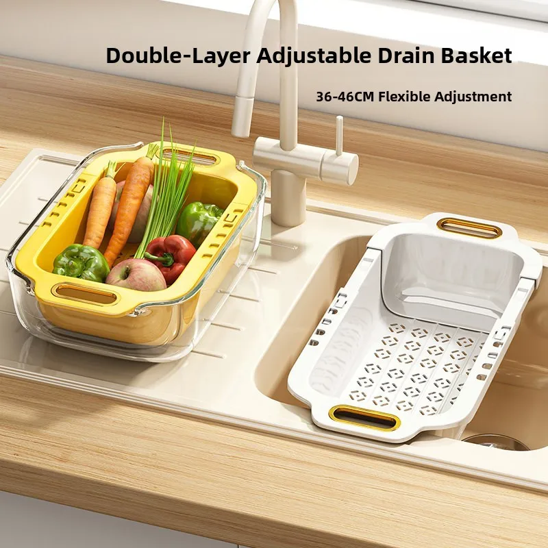 double-layered-kitchen-sink-fruit-basket-drain-basket-vegetable-washing-basin-luxury-minimalist-design-plastic-dining-utensils