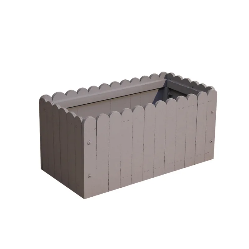Outdoor preservative wood flower box Balcony solid wood vegetable planting pot flower slot Outdoor rectangular planting box