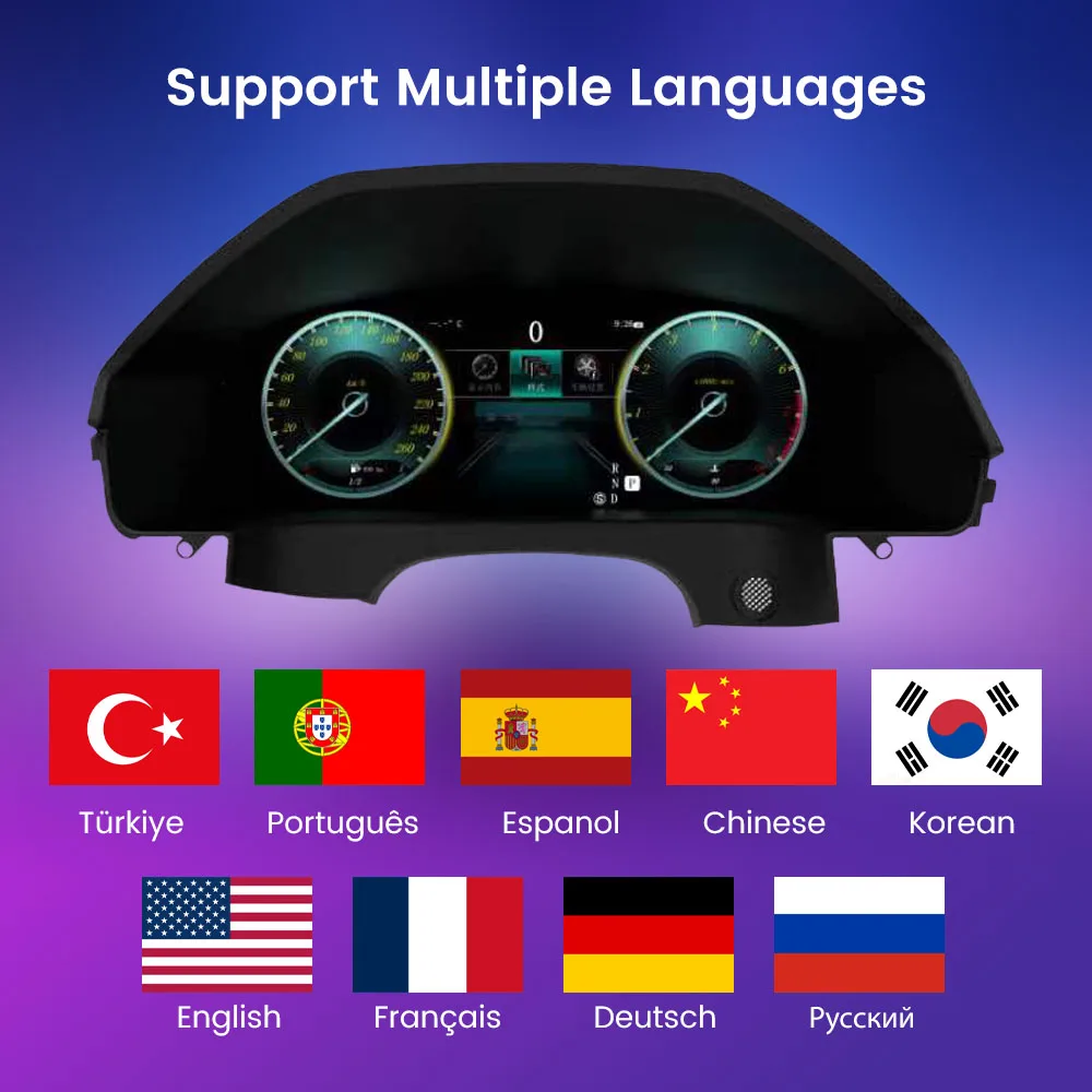 

12.3" LCD Digital Dashboard Cluster For Mercedes Benz E W212 NTG4.0 2010-2015 Virtual Instrument Panel Speedometer Cockpit Meter