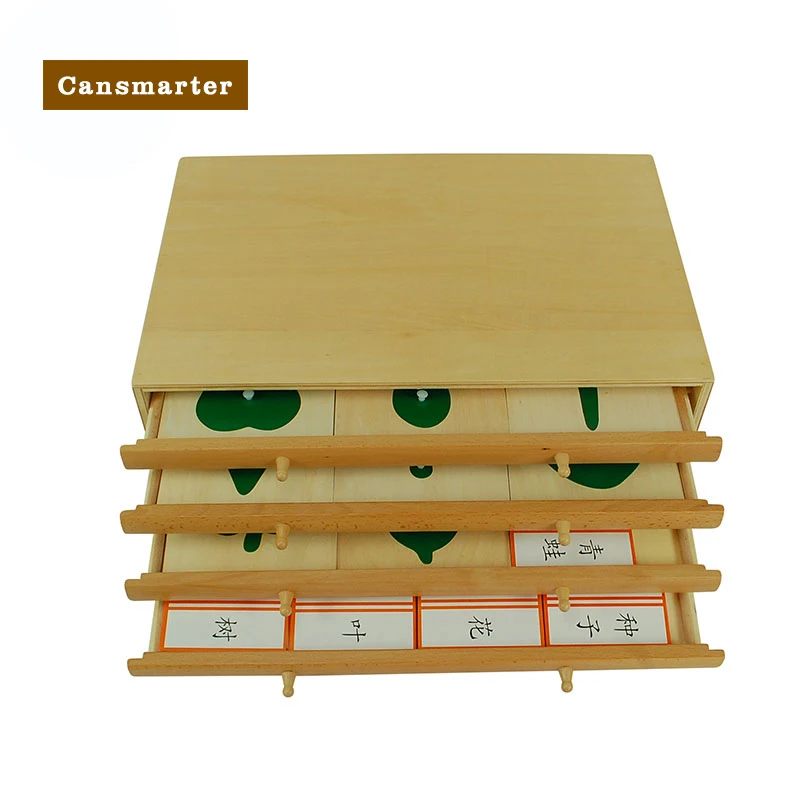 Brinquedos do bebê montessori botânica folha de madeira armário com insets pré-escolar cedo infância auxiliares de ensino puzzle jogo de brinquedo para crianças