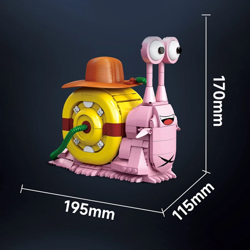Kreatywny Ekspert Ślimak Owad Klocki Konstrukcyjne Zestawy Montażowe Transponder Model z Klocków Zabawki Dla Dorosłych Dzieci Fanów Kreskówek Prezenty 573 Elementy