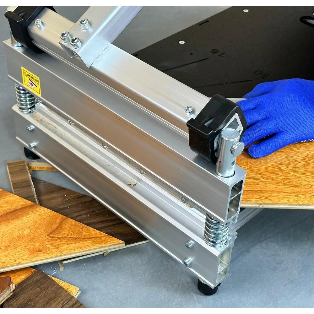 قاطع فينيل مصفح من الخشب الصلب متعدد الأرضيات مقاس 13 بوصة والمزيد مع حجر شحذ؛ ألومنيوم خفيف الوزن بدرجة الطائرات