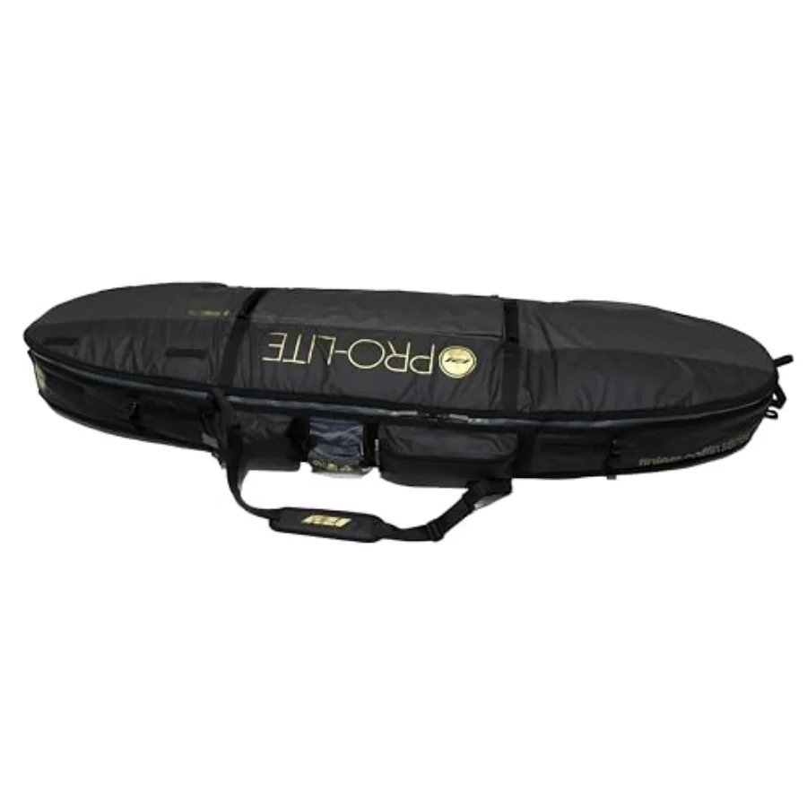 

Surfboard Travel Bag for Coffin-Style Boards, Finless Design, Double/Triple Capacity 2-3 Boards,Durable Polyester, Black, Water