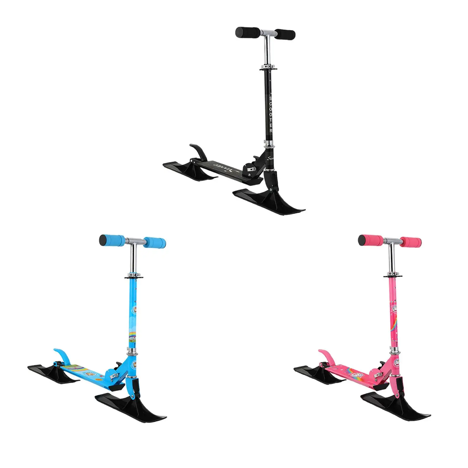 

Kids Snow Scooter Adjustable Height Sand Scooter Stand Scooter Lightweight Conversion Outdoor for Child 2 Wheeled Scooter