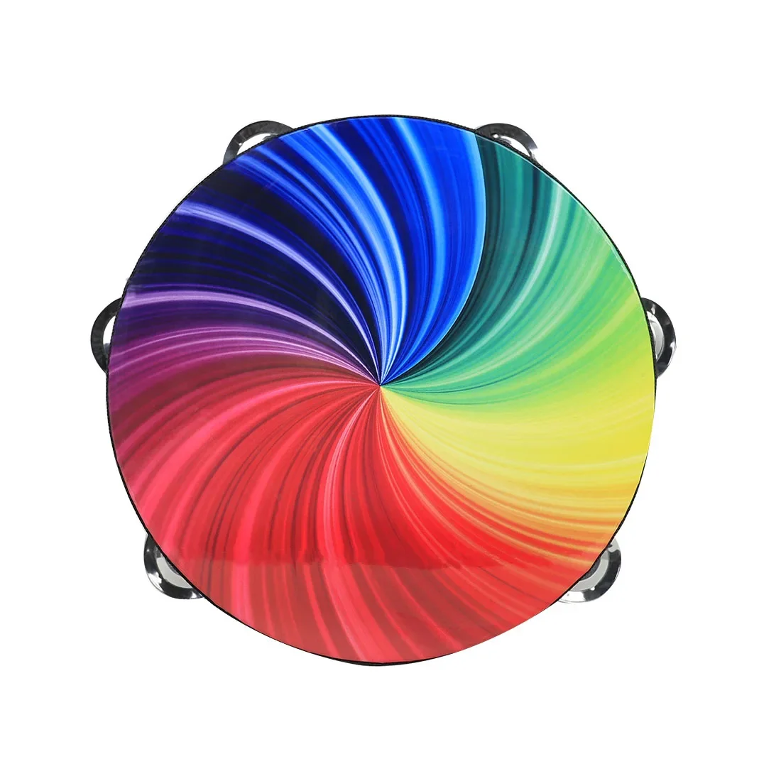 M MBAT Orff Handtrommel Tamboerijn Instrumenten Houten Slaginstrument voor KTV Party Tamboerijn Rammelaar Jingle Bells Kids Gift