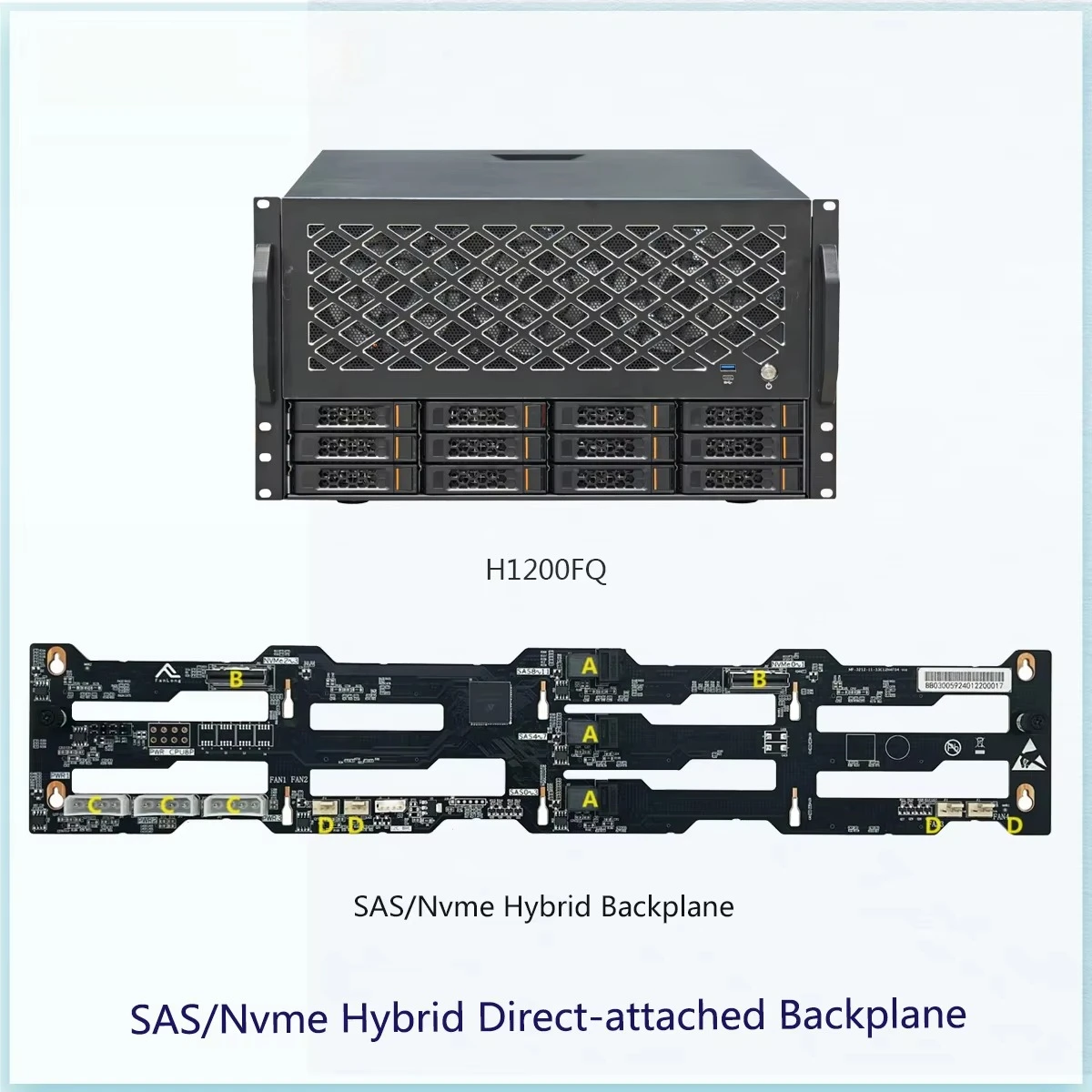Enterprise 12-bay rackmount NAS-opslagserver, netwerkgekoppelde opslagapparatuur voor bedrijfsgegevensback-up
