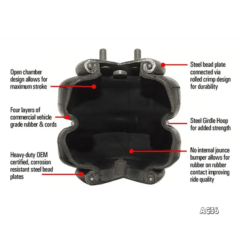 

Universal Air Bags Air Suspension Kit Bag Pneumatic Bag Shock Absorber 3S2300F With Aluminium Flange For Trucks