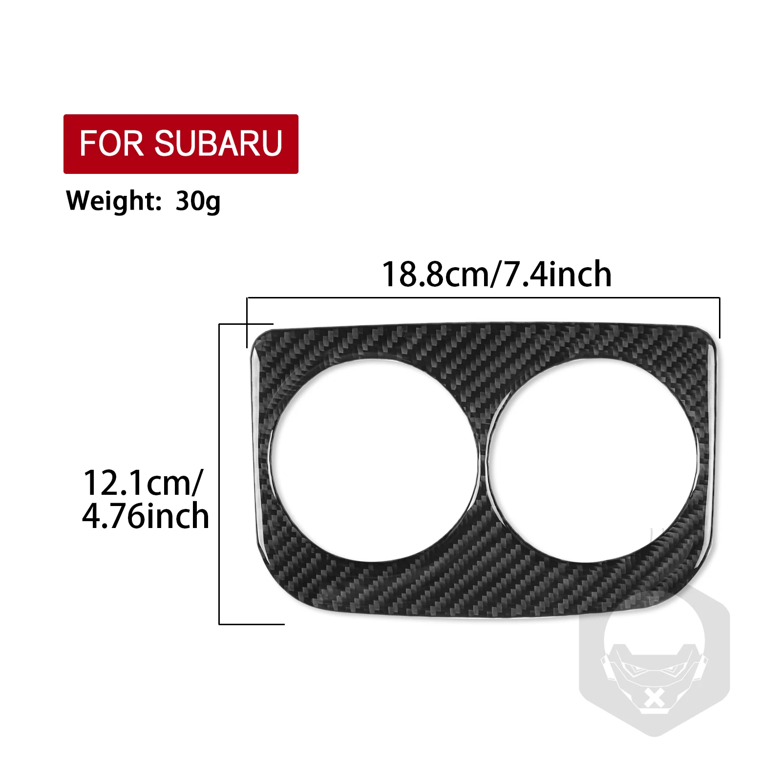 Real Carbon Fiber Car Accessories Rear Cup Holder Trim Cover Soft Sticker For Subaru Forester SK 2019 2020 2021 2022 2023 2024 view 6