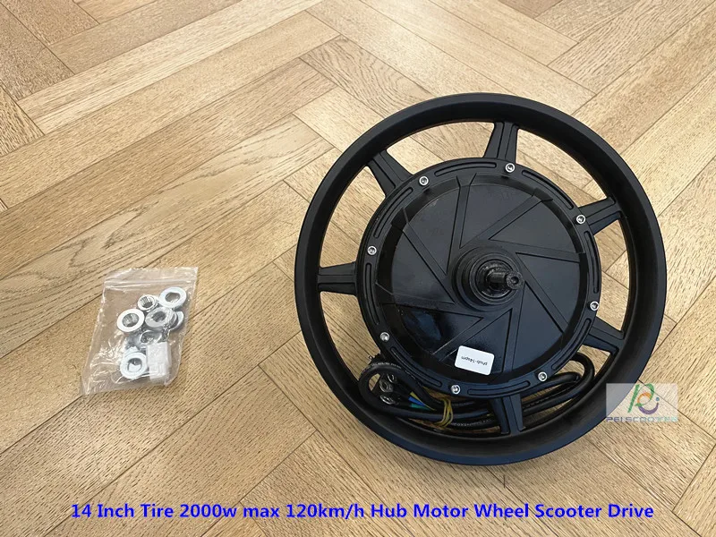 14 Inch Tire 2000w Disc Brake max 120km/h Hub Motor Wheel Scooter Drive phub-14spm