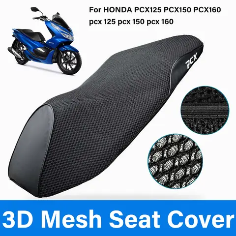 혼다 PCX125 PCX150 PCX160 pcx 125 pcx 150 pcx 160 오토바이 3D 메쉬 태양 방지 통기성 시트 쿠션 커버 열 커버 패드