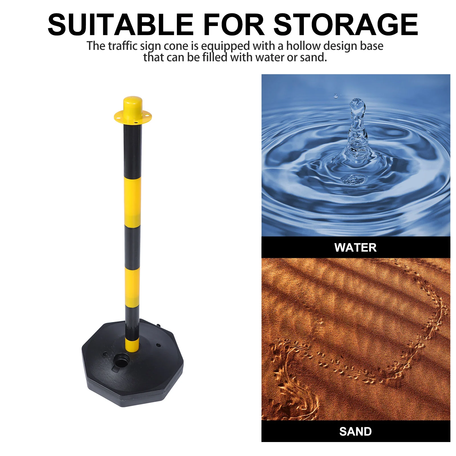 Isolation Bollard Elastic Column Road Pile Pylon Traffic Cone Water-fillable Warning Safety