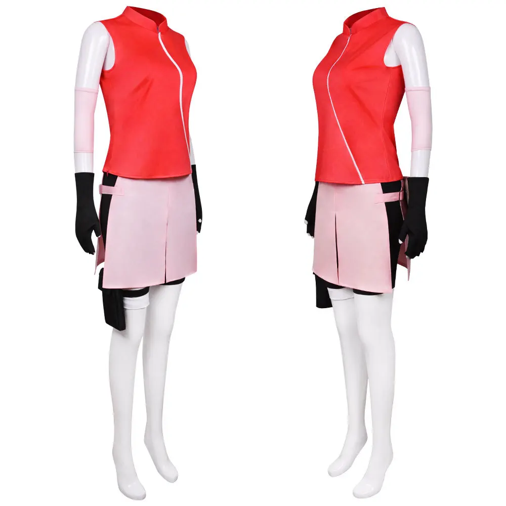 Anime Haruno Sakura Costume Cosplay Donna Vestito Costumi di Carnevale di Halloween Disfraz de Anime