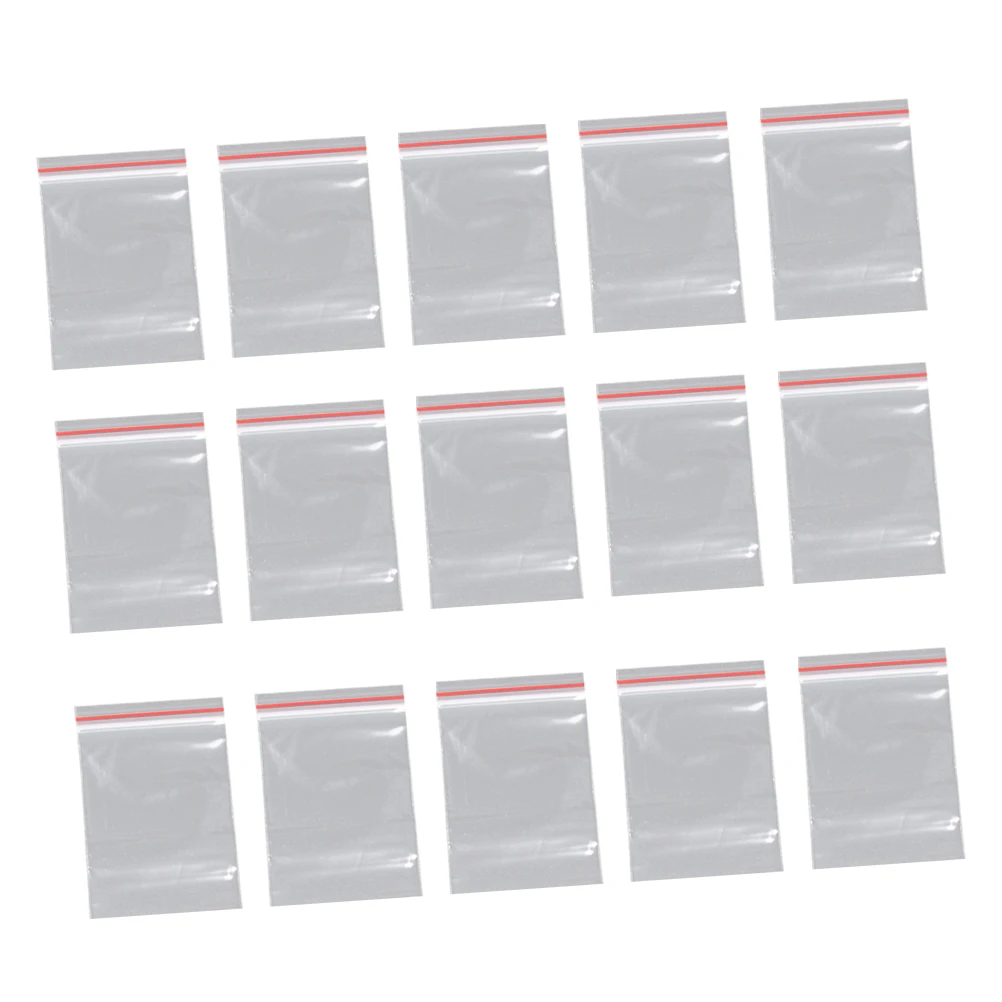 

500pcs Transparent Zipper Zealed Bag Plastic Display Sealing Bag Food Storage Pouch Plastic Packaging Bag (5 x 7cm)
