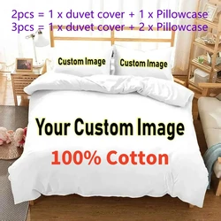 Custom Cotton Bedding Set Interesting Creative Customized Duvet Cover With 1/2 Pillowcase Twin Full Queen King Size Dropshipping