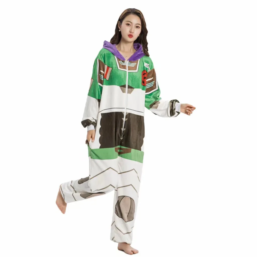 Aviator Onesies Adult Pajamas Carnival Kigurumi Astronaut Pyjamas Cartoon Halloween Cosplay Costume Sleepwear Jumpsuit Clothes